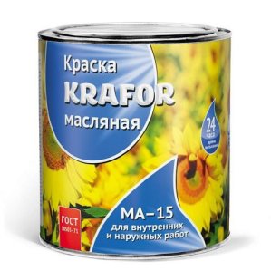 Краска МА-15 2.5 кг., желтая Krafor (Крафор)