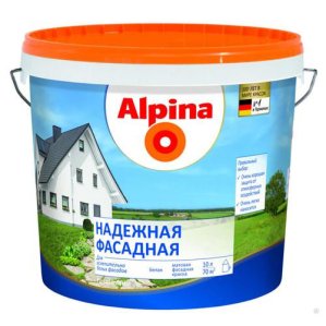 Краска фасадная Alpina Fassadenfarbe, 10 л, белый Alpina (Альпина)